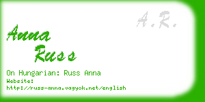 anna russ business card